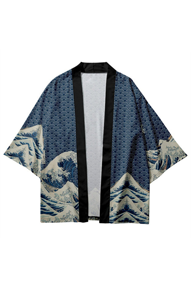 Seigaiha Great Wave Unisex Kimono