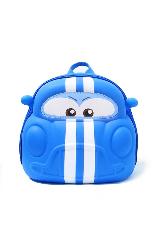 Car Kids Backpack 3D Design Blue