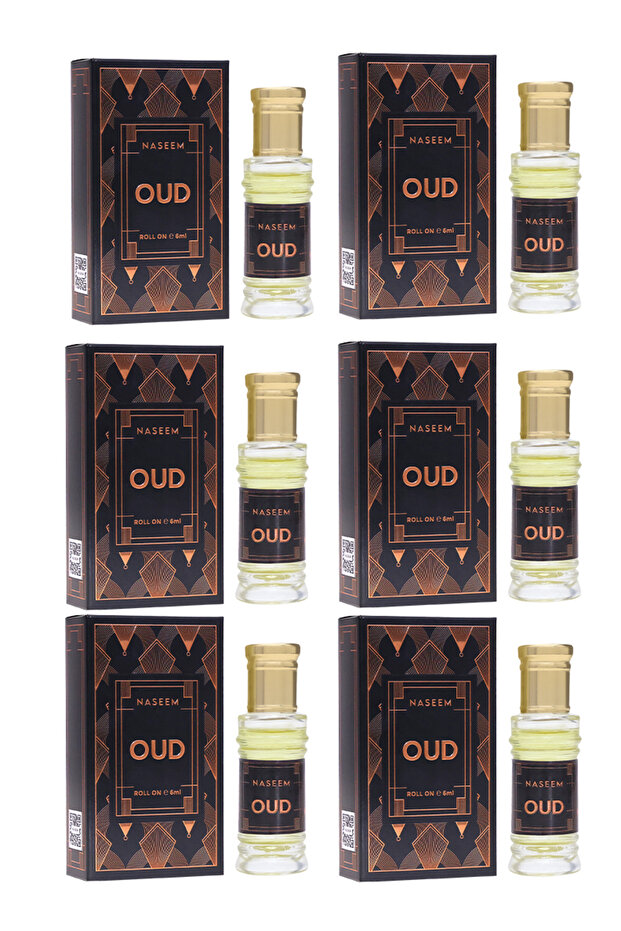 Oud Unisex Roll-On Perfume Oil - 6ml (Pack of 6)