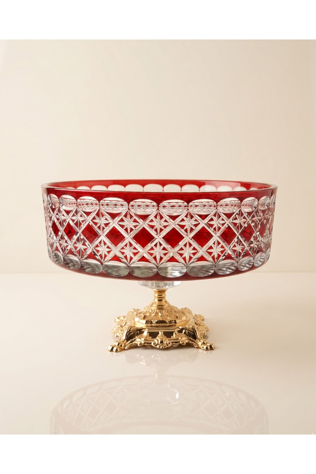 Crystal Cutting Decoration Handcrafted Estrella Series - Presentation Bowl - Glass Bowl 25cm