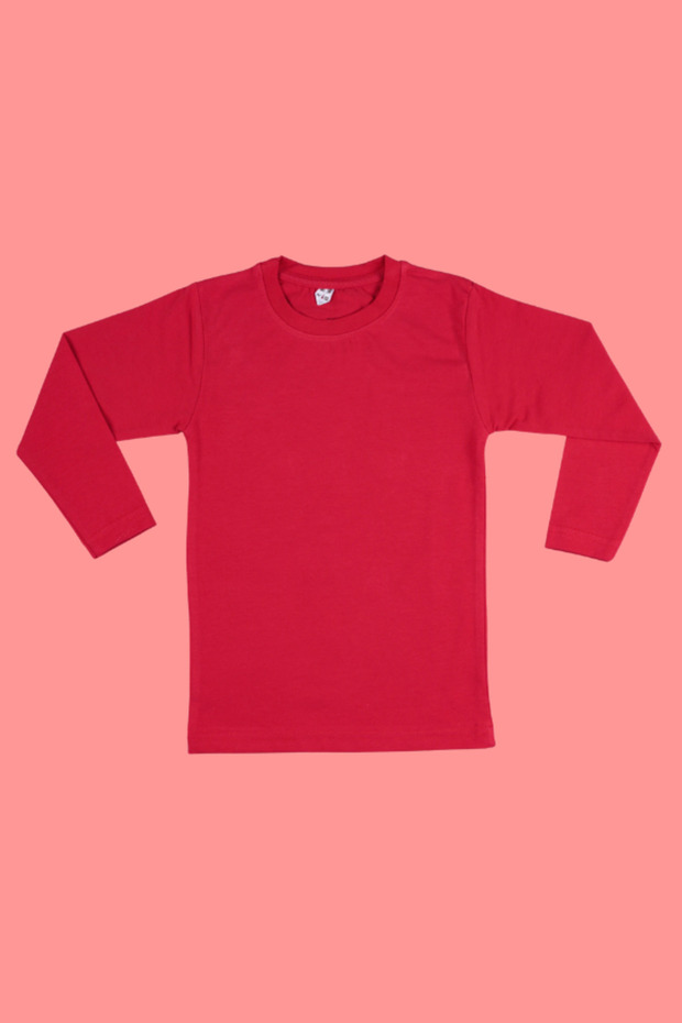Children's Long Sleeve Bodysuit Red