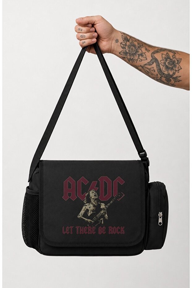 Unisex Rock Band Ac-Dc Let There Be Rock Printed Messenger Bag