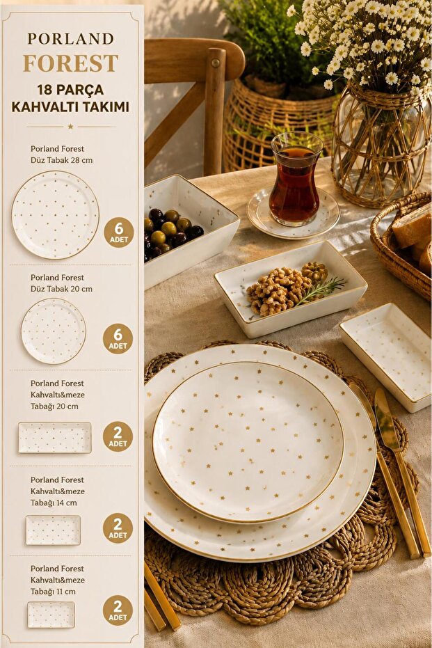 Forest 18 Piece Breakfast Set (for 6 People)