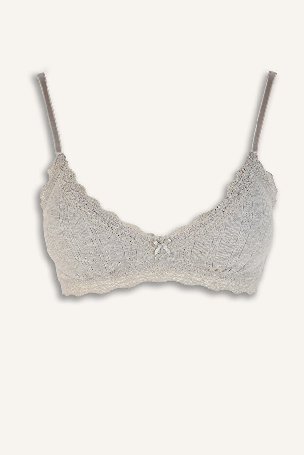 Lace Bralet with Detailed Removable Pads Non-wired G7762Ax26Sp