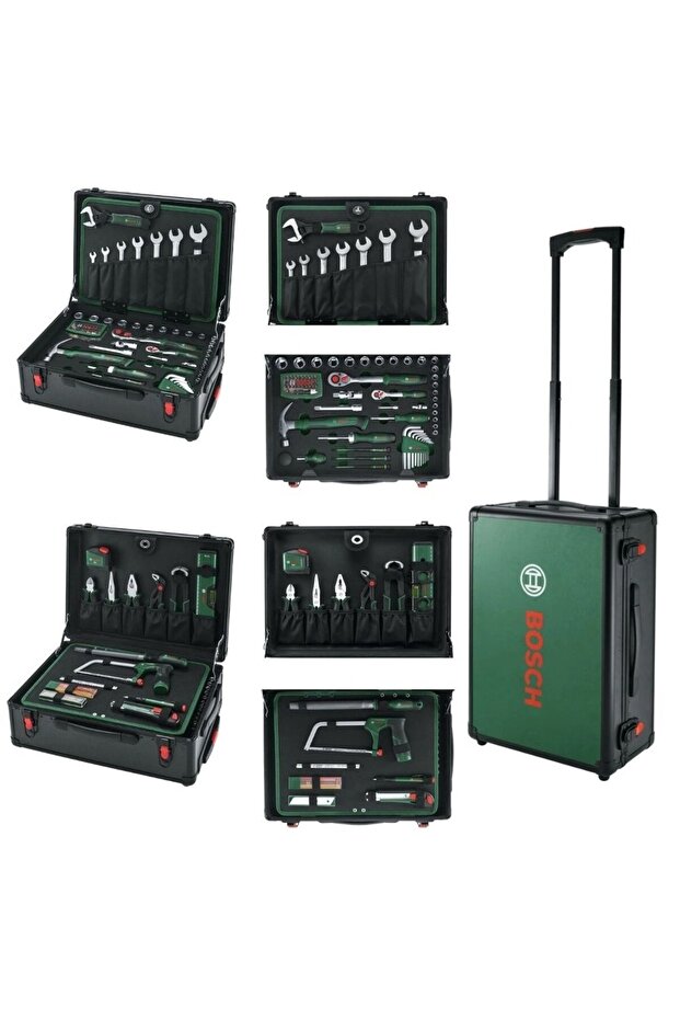 Hand Tool Set 10 Years Warranty Chrome Vanadium Steel Soft Grip Full Tool Bag Suitcase