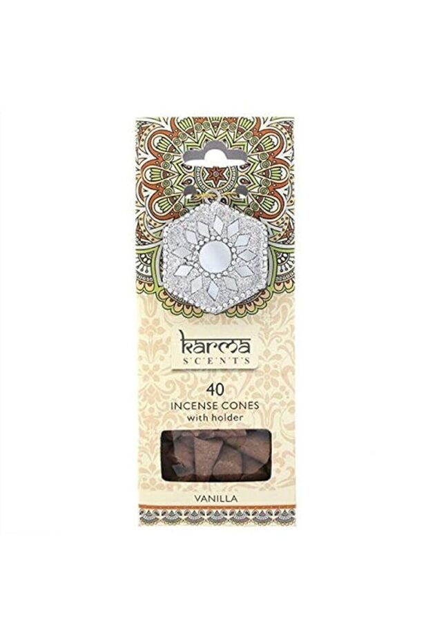Karma Incense Cones and Holder - Vanila
