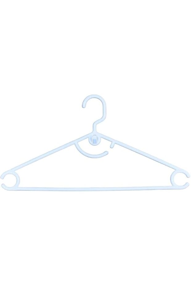 FEELINGS Plastic Arch Hanger - 24 PCs Set, White Non-Slip Clothes Hangers with Notches, Space-Saving Wardrobe Organizer, Durable Plastic Hangers for Closet & Display Rack