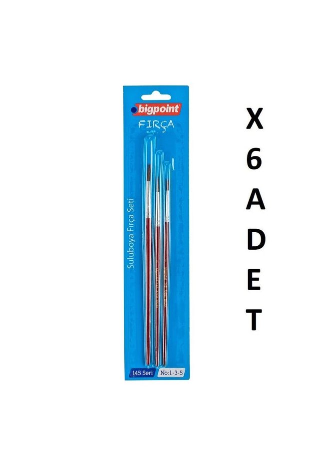 145 Series Round Brush Set 1-3-5 3-Piece Blister X 6 Pcs
