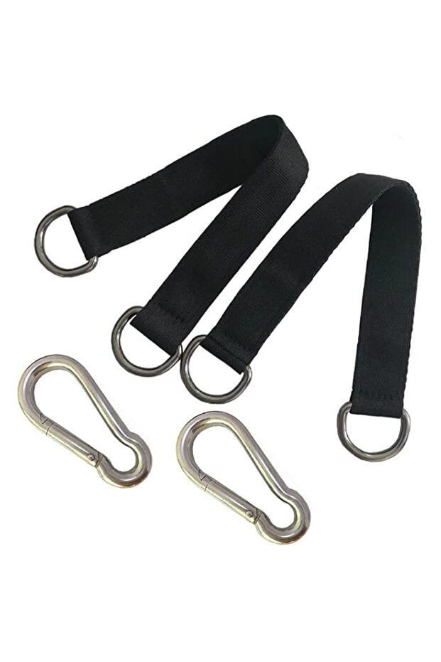 Short Hanging Strap, 2pcak Tree Swing Strap Kit Swing Set Straps Attachment with Carabiner 440lbs Capacity Used for Exercise Pulley Swing Chair