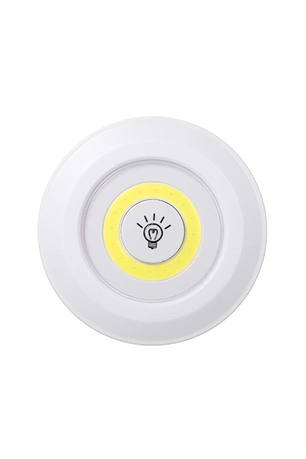 4.5v 1W COB LED Puck Light 3 Pack with Remote Controller Brightness Adjustable Wireless Dimmable Touch Sensor Control Night Lamp Under Cabinet Lighting Battery Powered Operated for Cabinet Wall