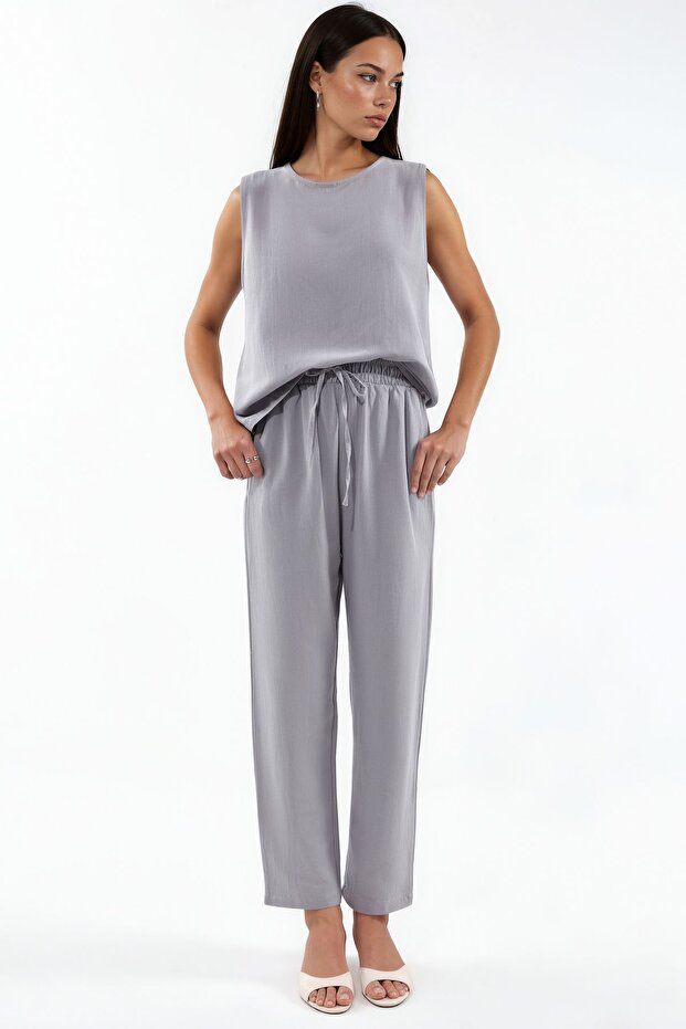 Msn Cotton Linen Viscose Double Set