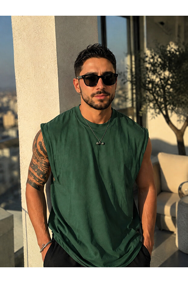 Men's Zero Sleeve Plain Combed Cotton 100% Cotton Comfortable Fit T-Shirt