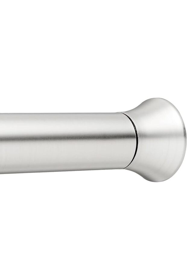 Amazon Basics Adjustable Shower Curtain Rod, Black, 1.07X1.854 m