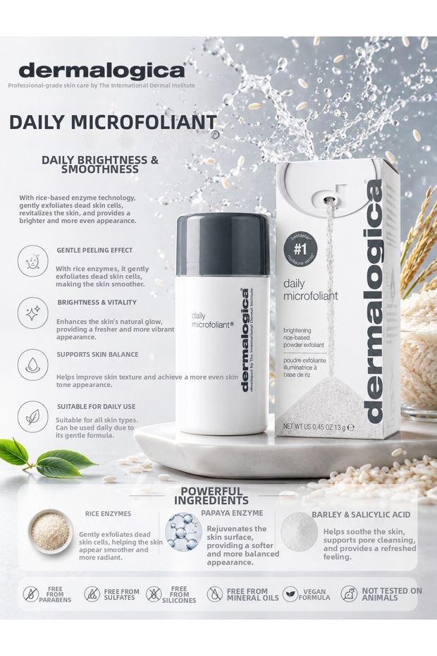 Daily Microfoliant Rice-Based Skin Renewal, Facial Cleanser and Skin Purifier 13 Gr