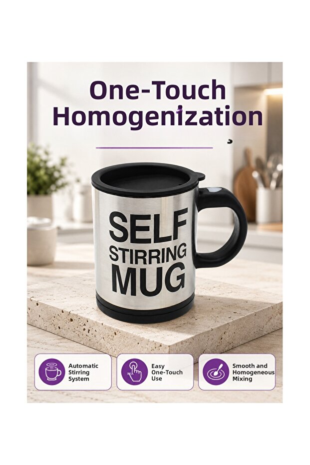 Thermos Mug with Quick Mixing for Powder Drinks