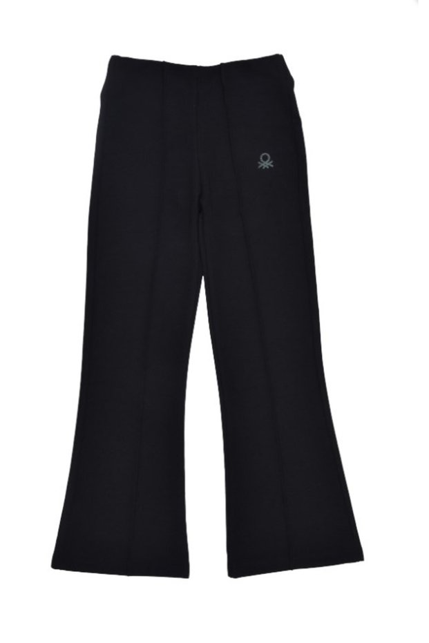 Benetton girls' leggings with spanish hem, ages 4-14, black