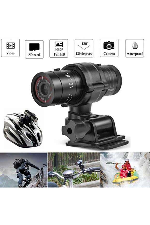F9 and 64GB black Mini Sport DV Action Sports Camera Flashlight Helmet Full HD 1080P Video Ideal for