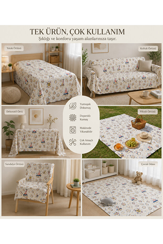 Single Person Multi-Purpose Bedspread 4 Seasons Use Lightweight Durable Sofa Throw Blanket Stylish Decorative