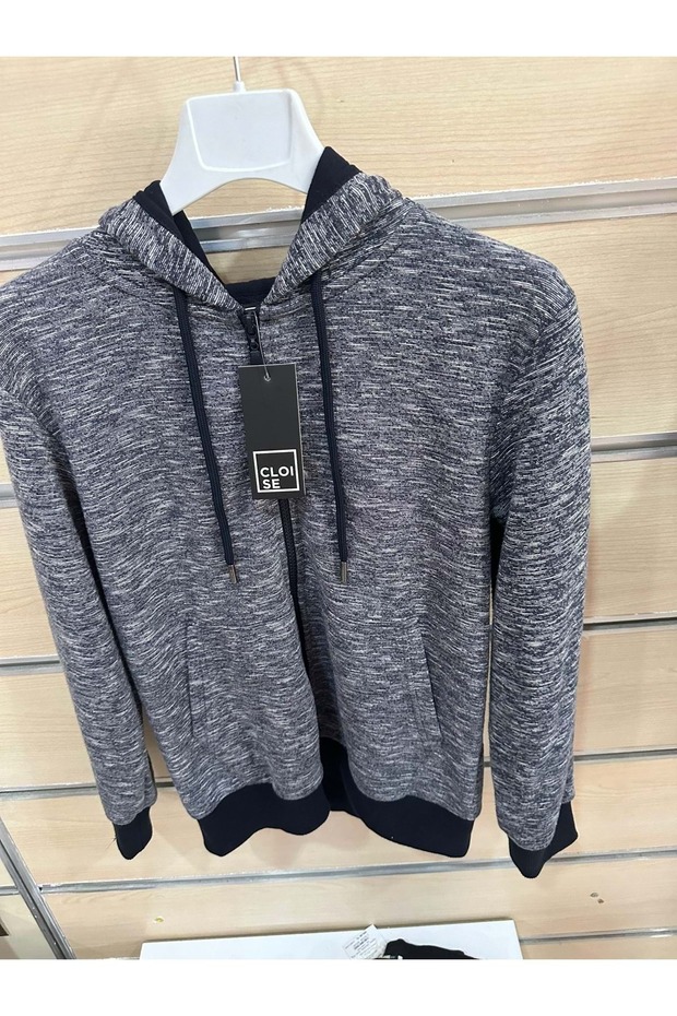 Navy Blue Hooded Jacket - 1