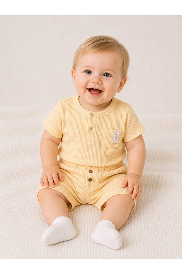 Baby 2-Piece Shorts Set Yellow