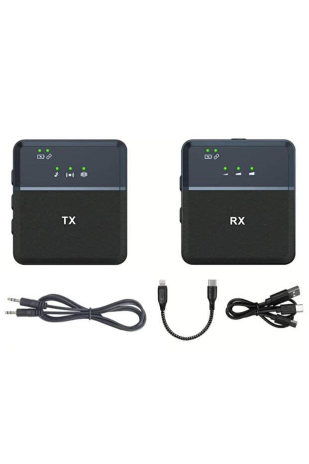 ميكروفون ZR558 Sx9 Rx Tx نوع Lightning مع منفذ Type-C وAUX