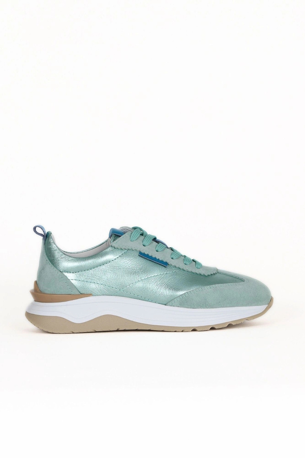 Water Green Multi Leather Women's Sports Shoes 16Wa8200