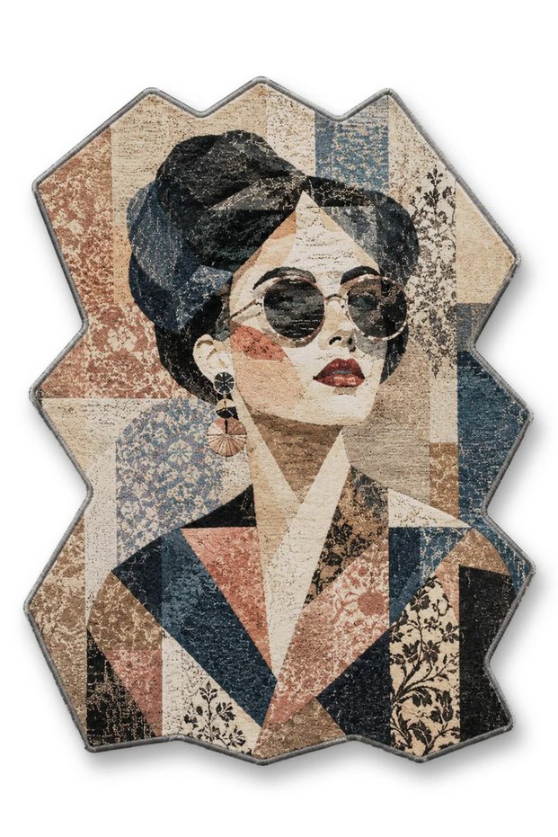 Sdt Flat Shaped Patterned Modern Woven Base Decorative Carpet Sdtamor211