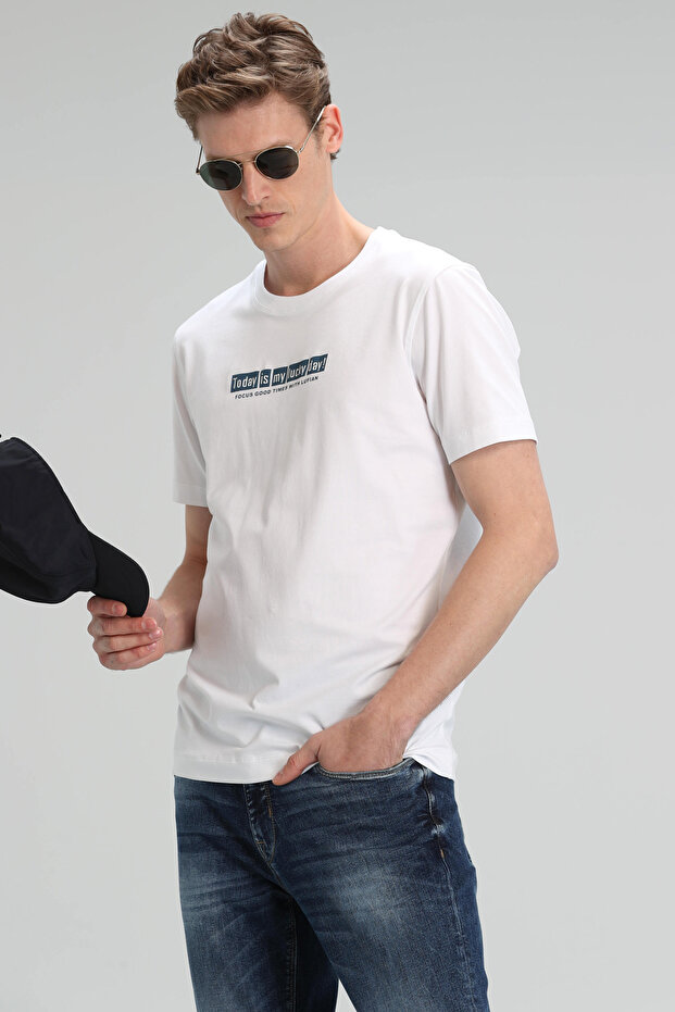 Timur Erkek Basic Tişört Beyaz - 2