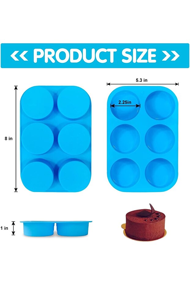 Set of 4 Cookie Molds, Safe and Soft Silicone Material, Cylinder Chocolate Covered Cookie Molds