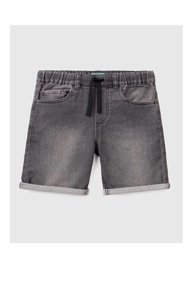 United Colors of Benetton Boys Grey Comfortable Denim Shorts BNT-B