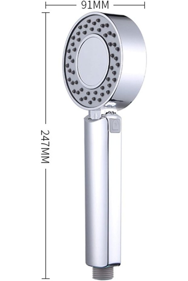Double Sided High Pressure Handheld Shower Head, 3 Mode with Filter for Dry Skin