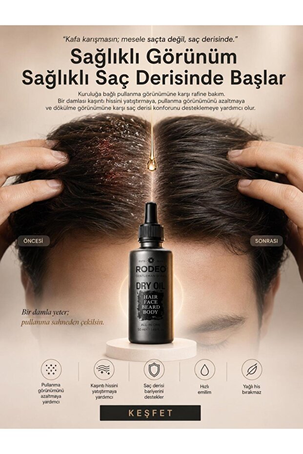 Multi-Complex Hair-Beard-Face-Body Dry Care Oil for Men 50ml