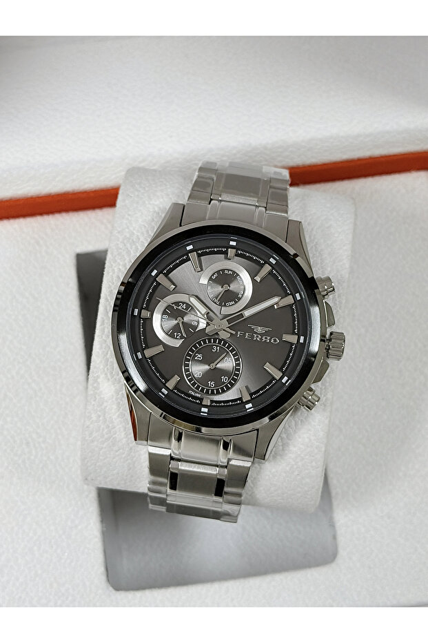 Silver steel band men's wristwatch fm43047a-j4 functions active waterproof gift packaged