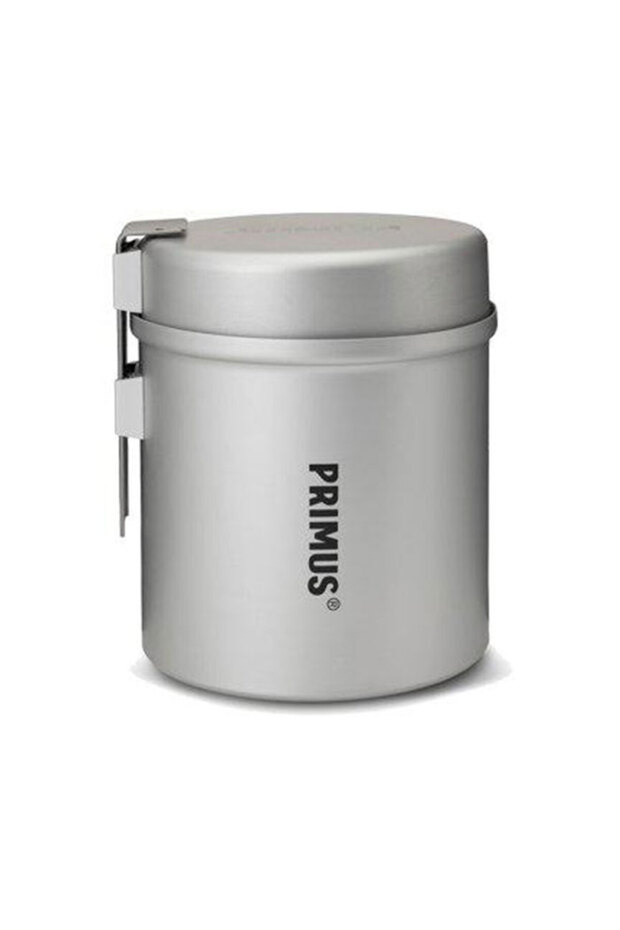 Essential Trek Pot 1.0L Lightweight Camping Cook Pot, Anodized Aluminum Backpacking Cookware with Ceramic Nonstick Frying Pan Lid, Removable Handles & Efficient Heat Transfer Base for Outdoor Cooking