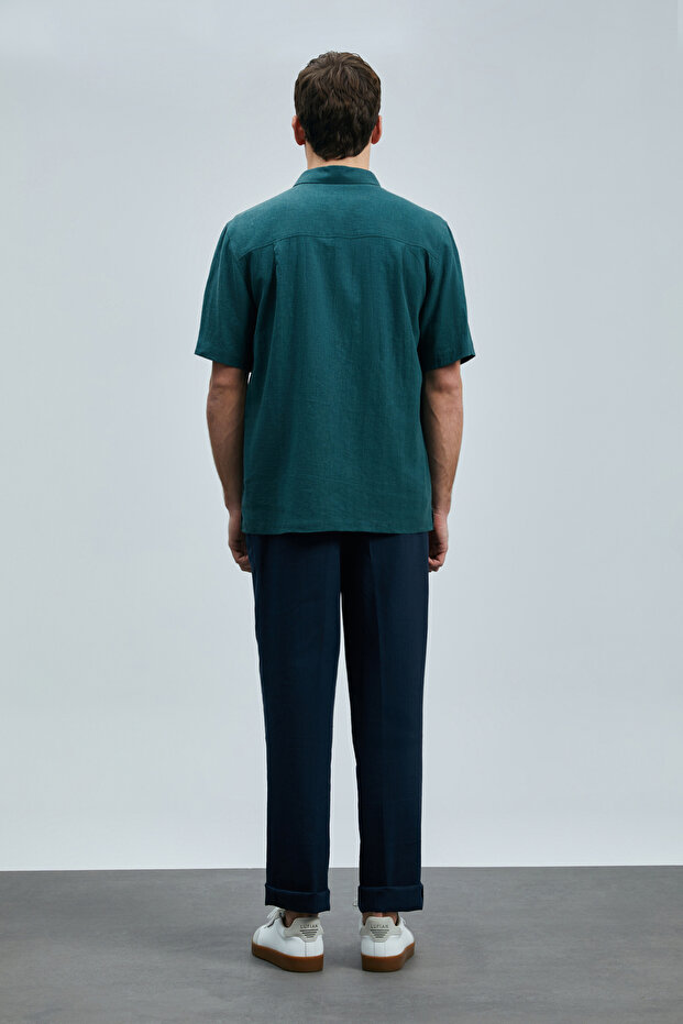 Bert Erkek Basic Gömlek Comfort Fit Yeşil - 6