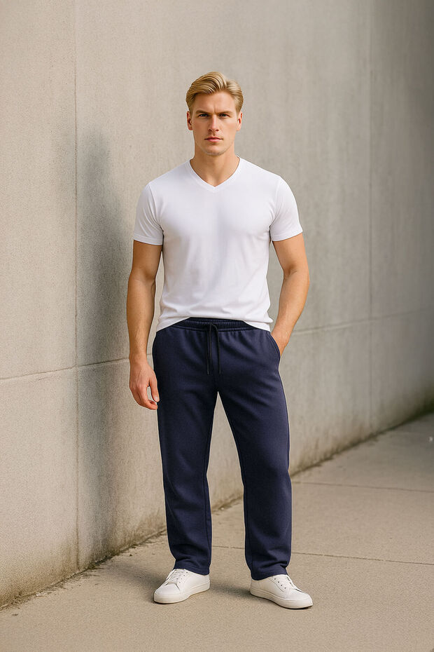 Men's Straight Leg Fleece Lined Sweatpants