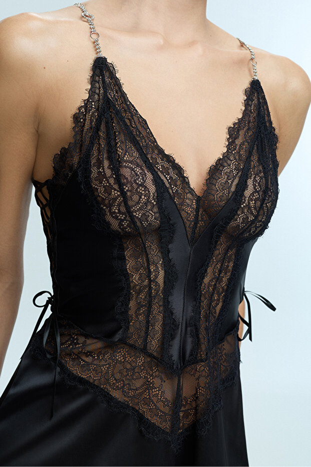 Schwarzer Candy Teddy Jumpsuit - 3
