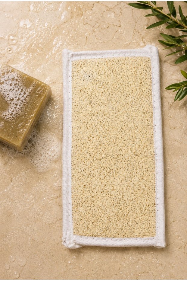 Arga Double Back Long Loofah 28Cmx12Cm Natural Skin Cleansing Herbal Bath Loofah