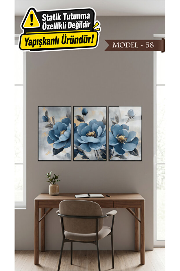 Glass-Look Adhesive Table Flower (Model- 58)