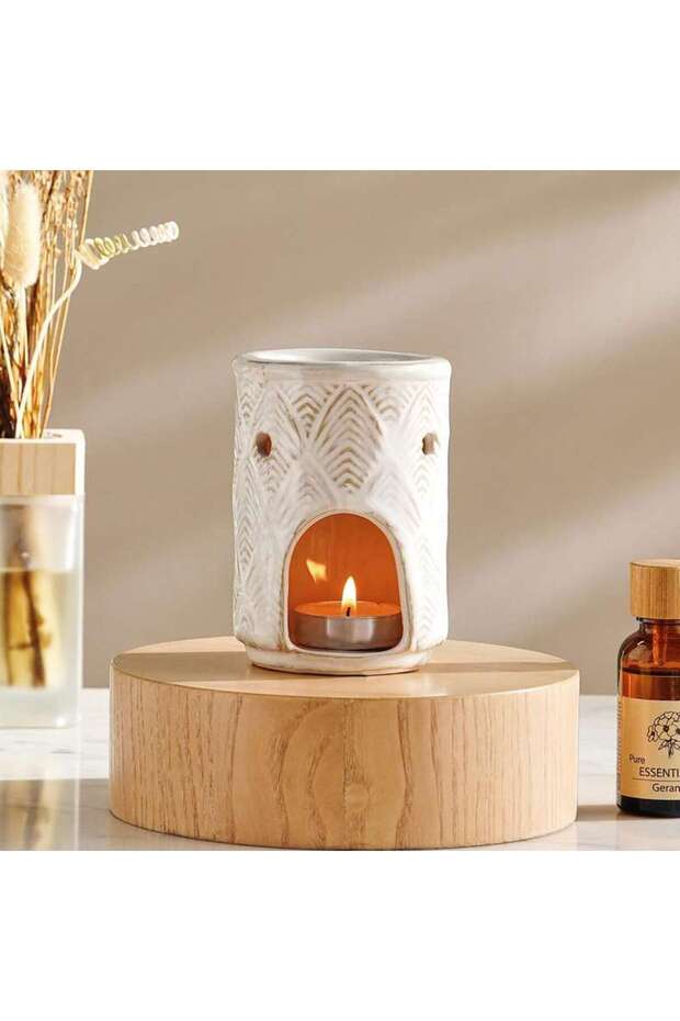 Orchid Fancy Burner 7.5x7.5x10.5cm - White