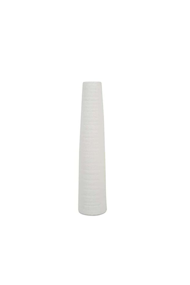 Dorothy Stoneware Vase 11x11x49cm- White