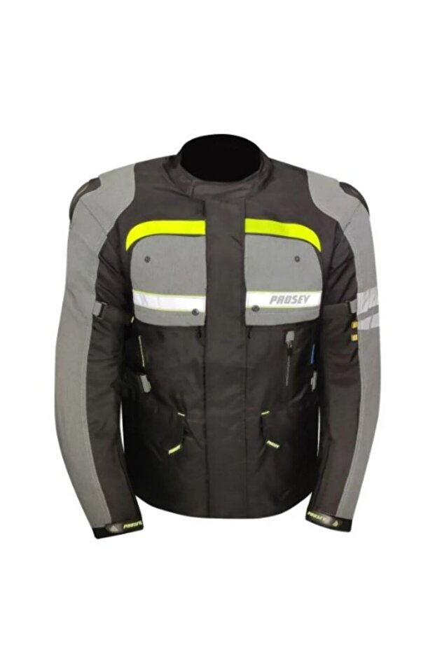 Motorcycle Coat Long 4 Seasons Full Protection Maxdura 600-D Durable Fabric Touring Motor Coat Yellow