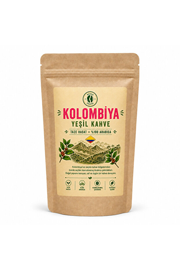 Colombia 100% Arabica Green & Raw Coffee Beans 500 Gr.