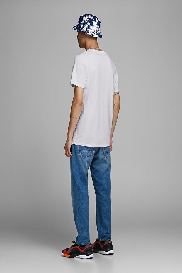 JJEORGANIC BASIC TEE SS O Beyaz Erkek Kısa Kol T-Shirt - 2