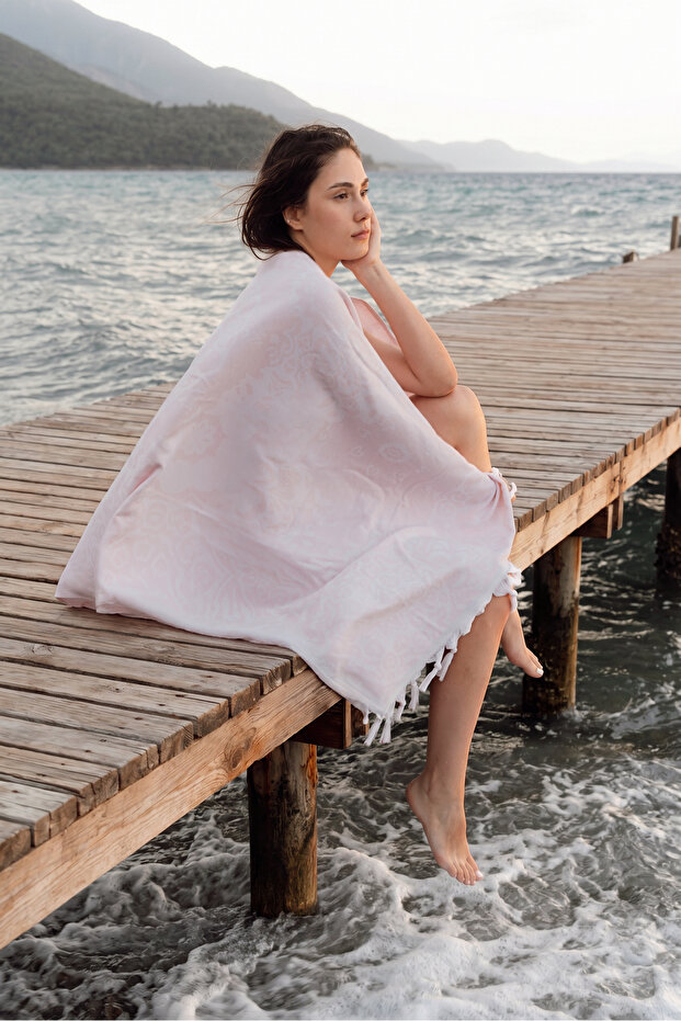 Paloma 100% Cotton Single-Sided Beach Towel Pink 90X170