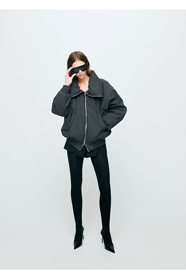 Huni yaka bomber ceket - 2
