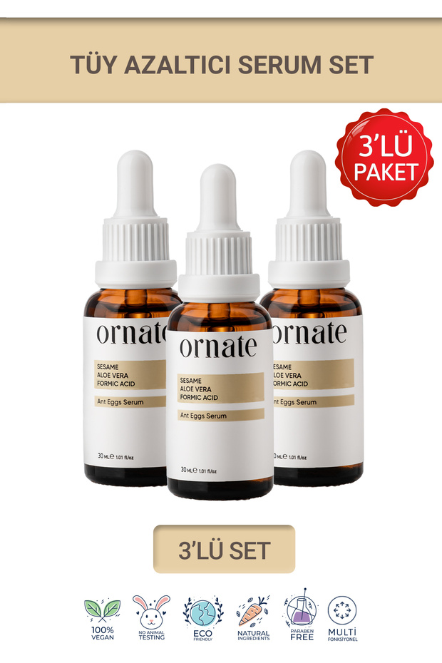 Ant Egg Oil Hair Reduction and Moisturizing Serum – 3‑Piece Super Set (30 ml)