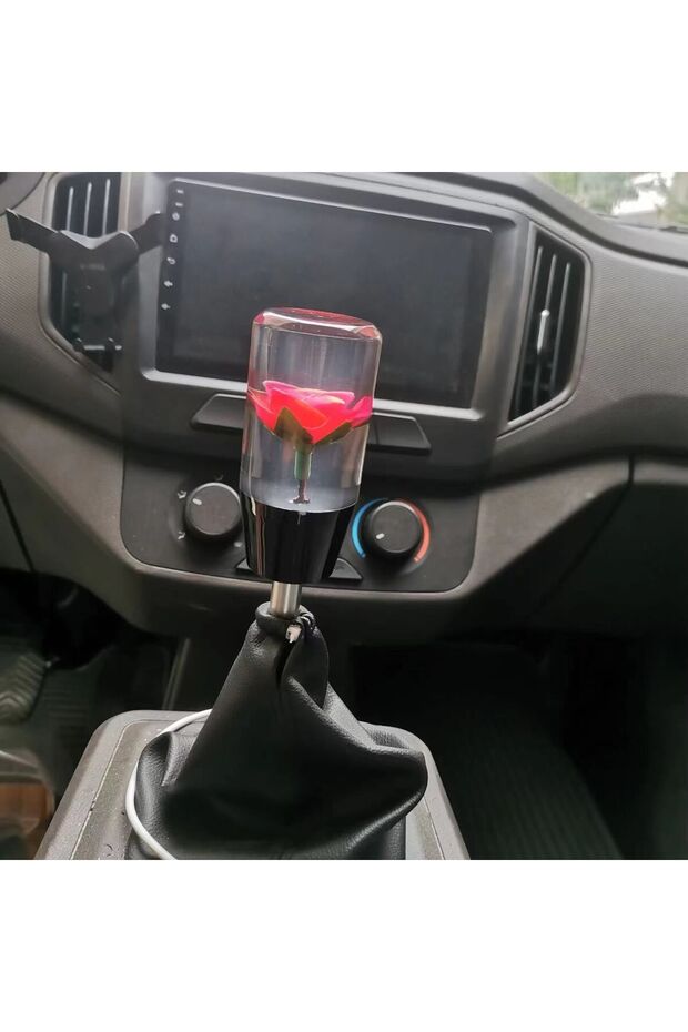 Space Gear Shift Knob Red Flower Appearance 10 cm / Icvi219