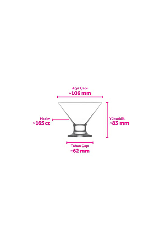 Crema Cam Dondurma & Tatlı Kasesi 6'lı Küçük Boy 165 ml (Reçellik ) - 6