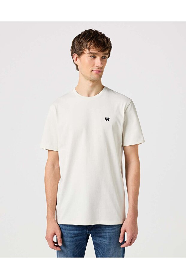 Men's Ecru Round Neck T-Shirt